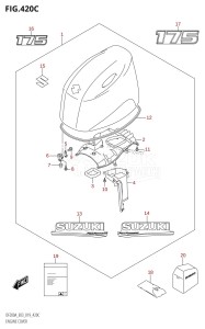 DF150AZ From 15003Z-910001 (E03)  2019 drawing ENGINE COVER (DF175AT,DF175AZ)