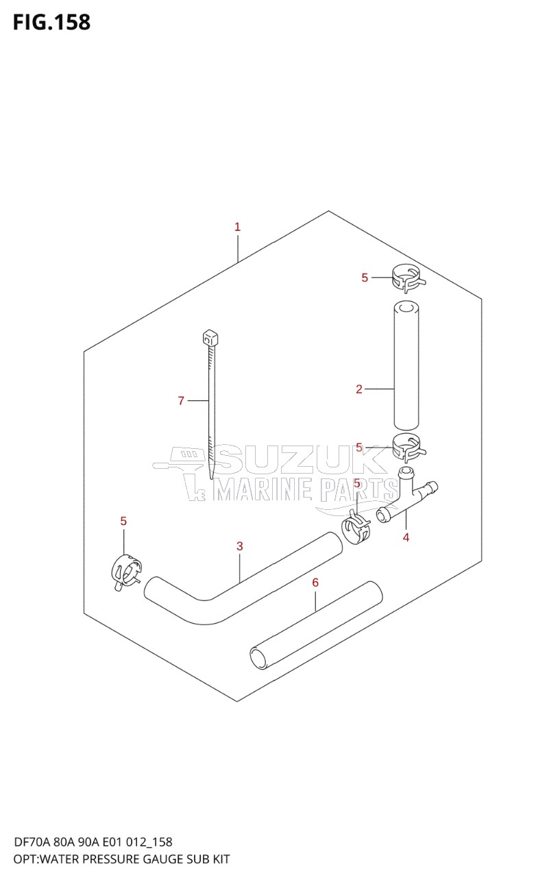 OPT:WATER PRESSURE GAUGE SUB KIT (DF70A E01)