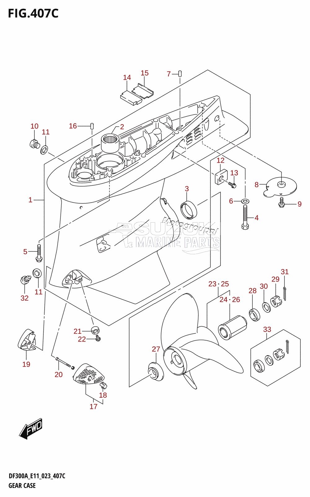 GEAR CASE (E03:DF250ATSS)