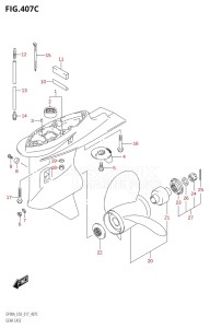 07003F-710001 (2017) 70hp E03-USA (DF70AT) DF70A drawing GEAR CASE (DF90A:E03)