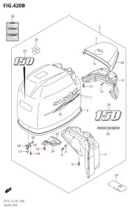 DF175Z From 17501Z-680001 (E01)  2006 drawing ENGINE COVER ((DF150T,DF150WT,DF150Z):(K10,011))