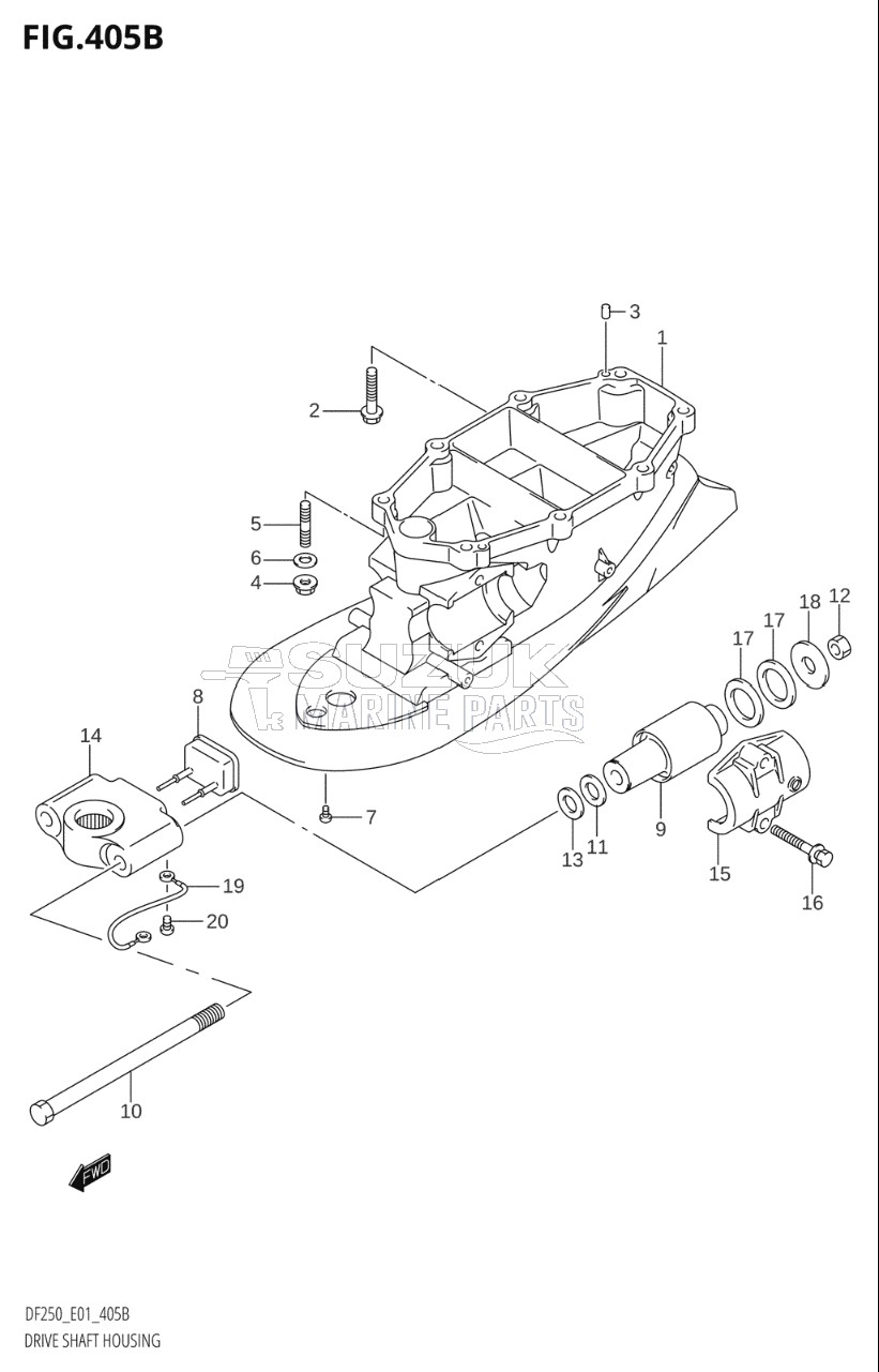 DRIVE SHAFT HOUSING (L-TRANSOM)