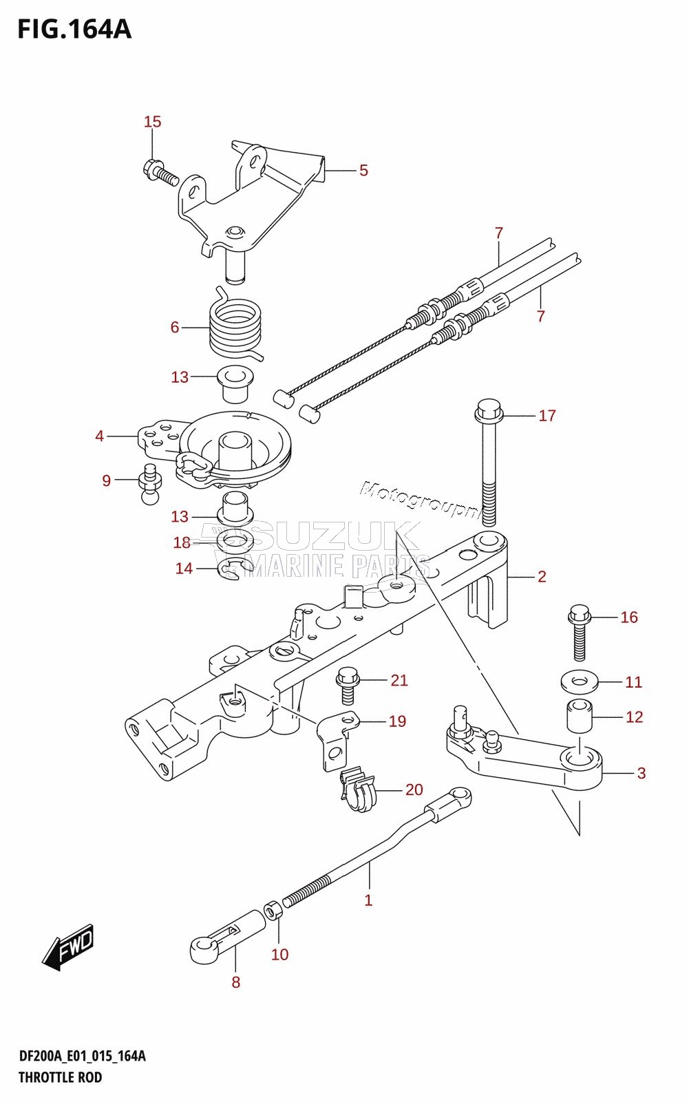 THROTTLE ROD (DF200AT)