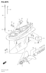 17502F-510001 (2005) 175hp E01 E40-Gen. Export 1 - Costa Rica (DF175TG) DF175TG drawing GEAR CASE (DF175ZG:E40)