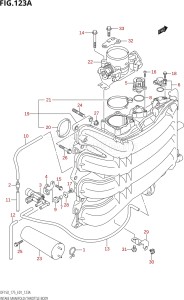 17502F-110001 (2011) 175hp E01 E40-Gen. Export 1 - Costa Rica (DF175T) DF175T drawing INTAKE MANIFOLD / THROTTLE BODY