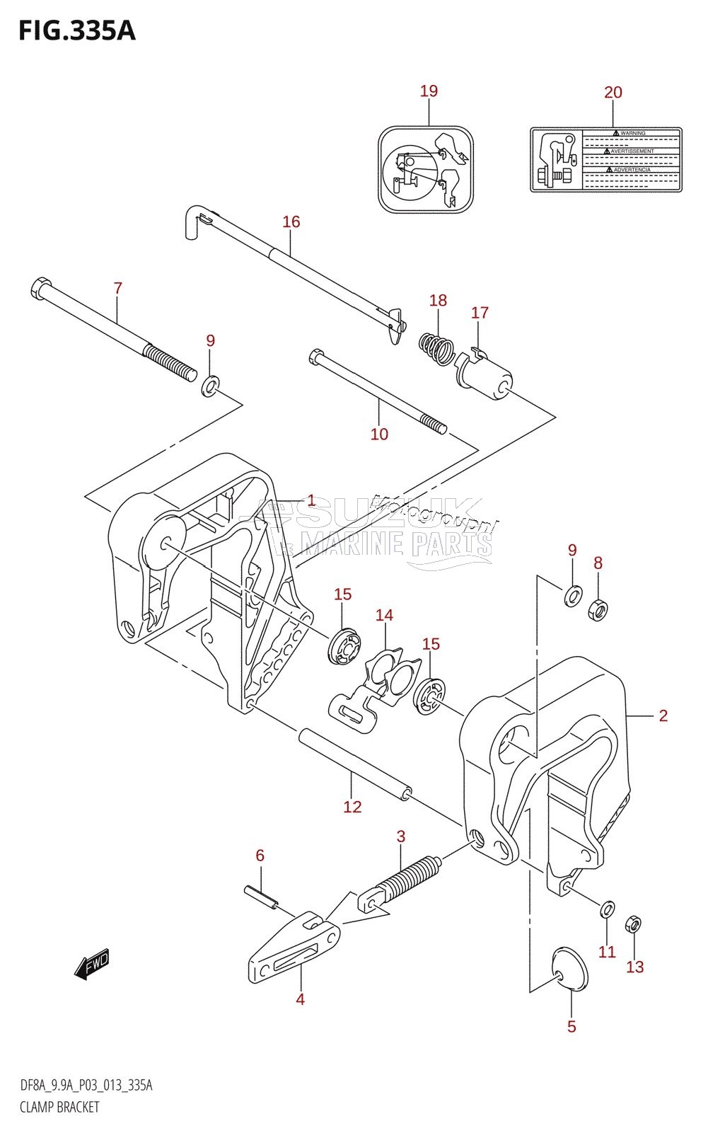 CLAMP BRACKET (DF8A:P03)