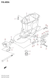 DF225Z From 22503Z-410001 (E03)  2014 drawing DRIVE SHAFT HOUSING (DF200T:E03:X-TRANSOM)