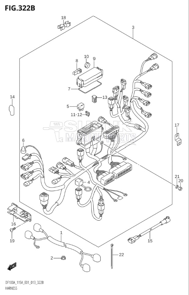 HARNESS (DF100AT:E40)