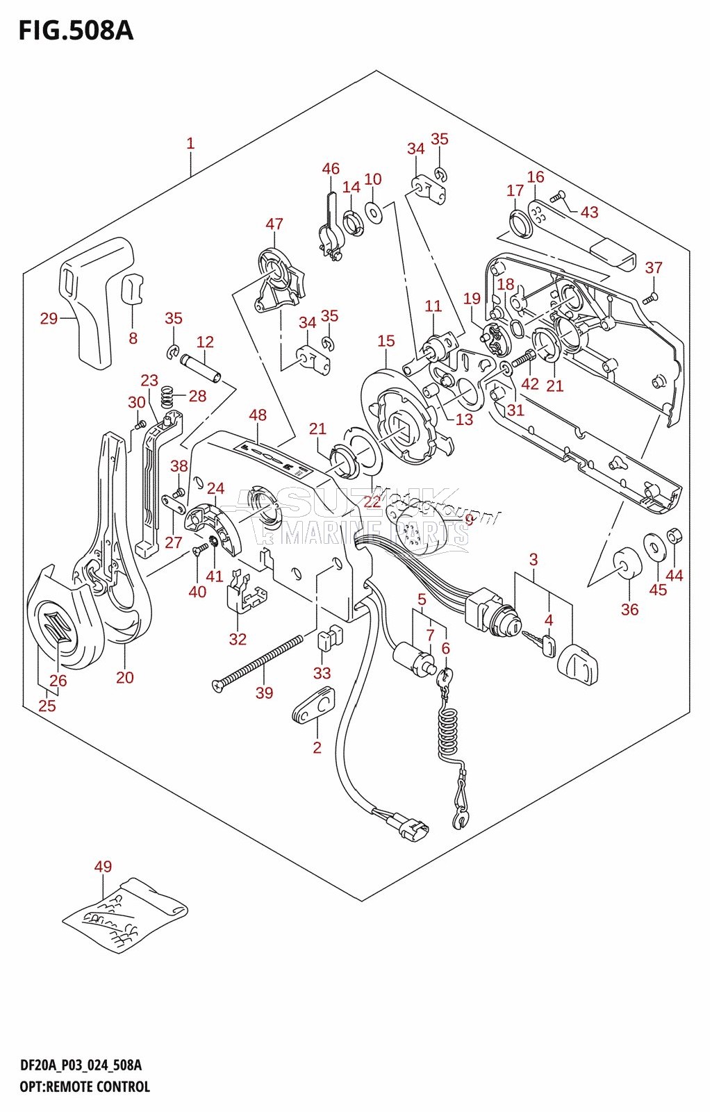 OPT:REMOTE CONTROL (DF9.9B,DF15A,DF20A)