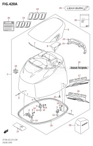 DF115AZ From 11503Z-410001 (E03)  2014 drawing ENGINE COVER (DF100AT:E03)