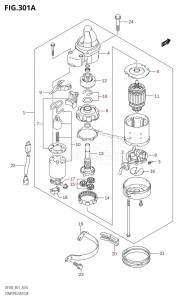 DF300Z From 30001Z-980001 (E03)  2009 drawing STARTING MOTOR