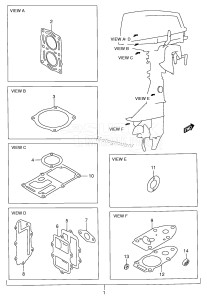 DT8S From 0801-651001 ()  1996 drawing OPTIONA : GASKET SET (DT5 ~MODEL:94)