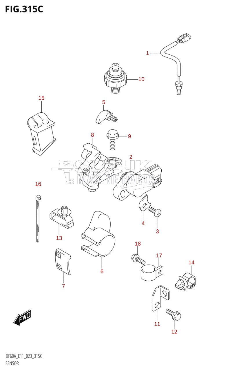 SENSOR (DF40AST,DF60A,DF60ATH,DF50AVT,DF50AVTH,DF60AVT,DF40ASVT,DF60AVTH)