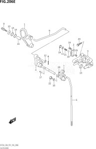 02504F-610001 (2016) 25hp P01-Gen. Export 1 (DF25A  DF25AR  DF25AT  DF25ATH) DF25A drawing CLUTCH ROD (DF30A:P40)