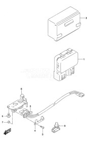 DF 25A drawing PTT Switch Tiller Handle w/Power Tilt