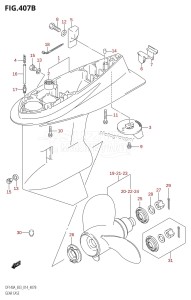 DF115A From 11503F-410001 (E03)  2014 drawing GEAR CASE (DF115AT:E03)