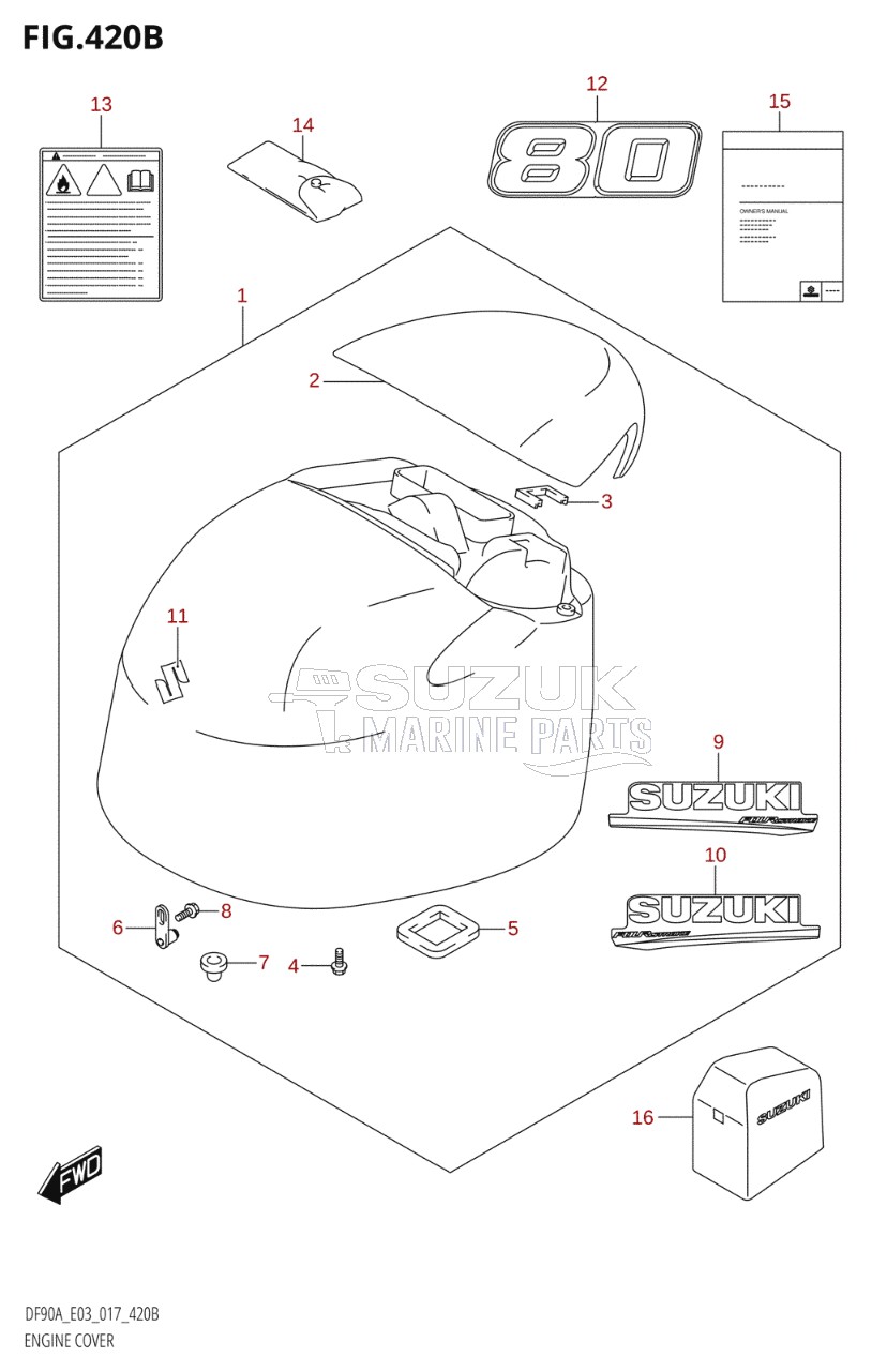 ENGINE COVER (DF80A:E03)