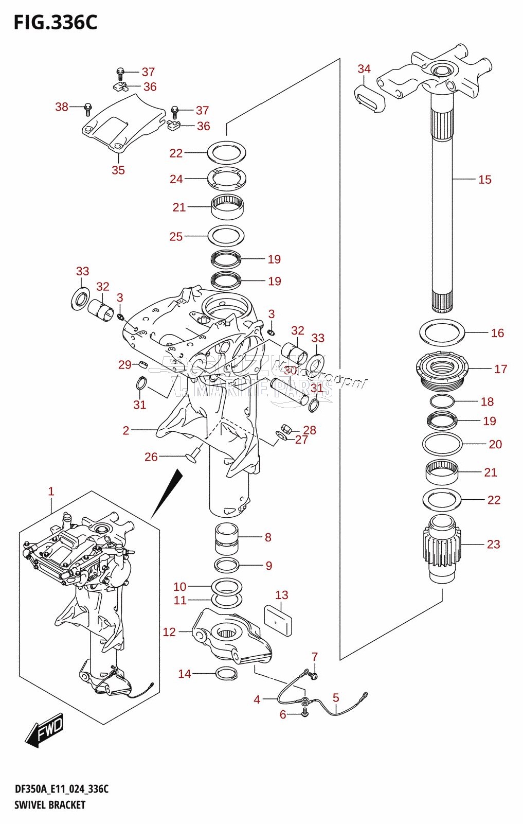 SWIVEL BRACKET (DF350AMD,DF300BMD)