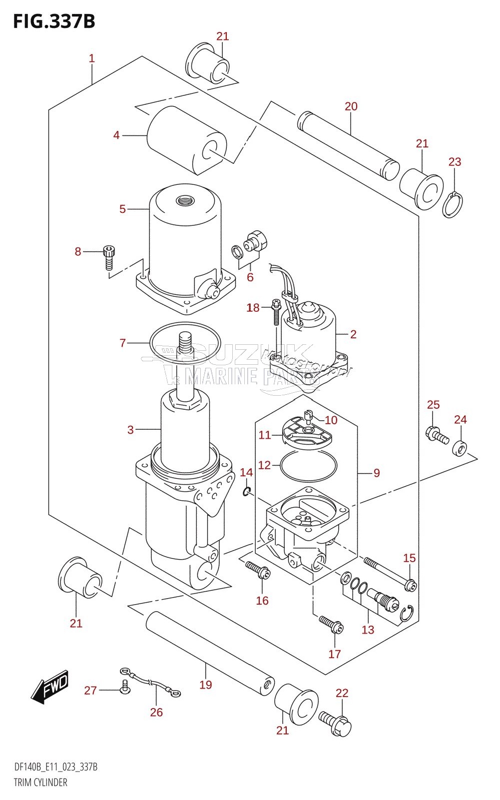 TRIM CYLINDER (DF115BT,DF115BZ)