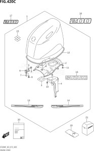 15003P-910001 (2019) 150hp E03-USA (DF150AP) DF150AP drawing ENGINE COVER (DF200AP)