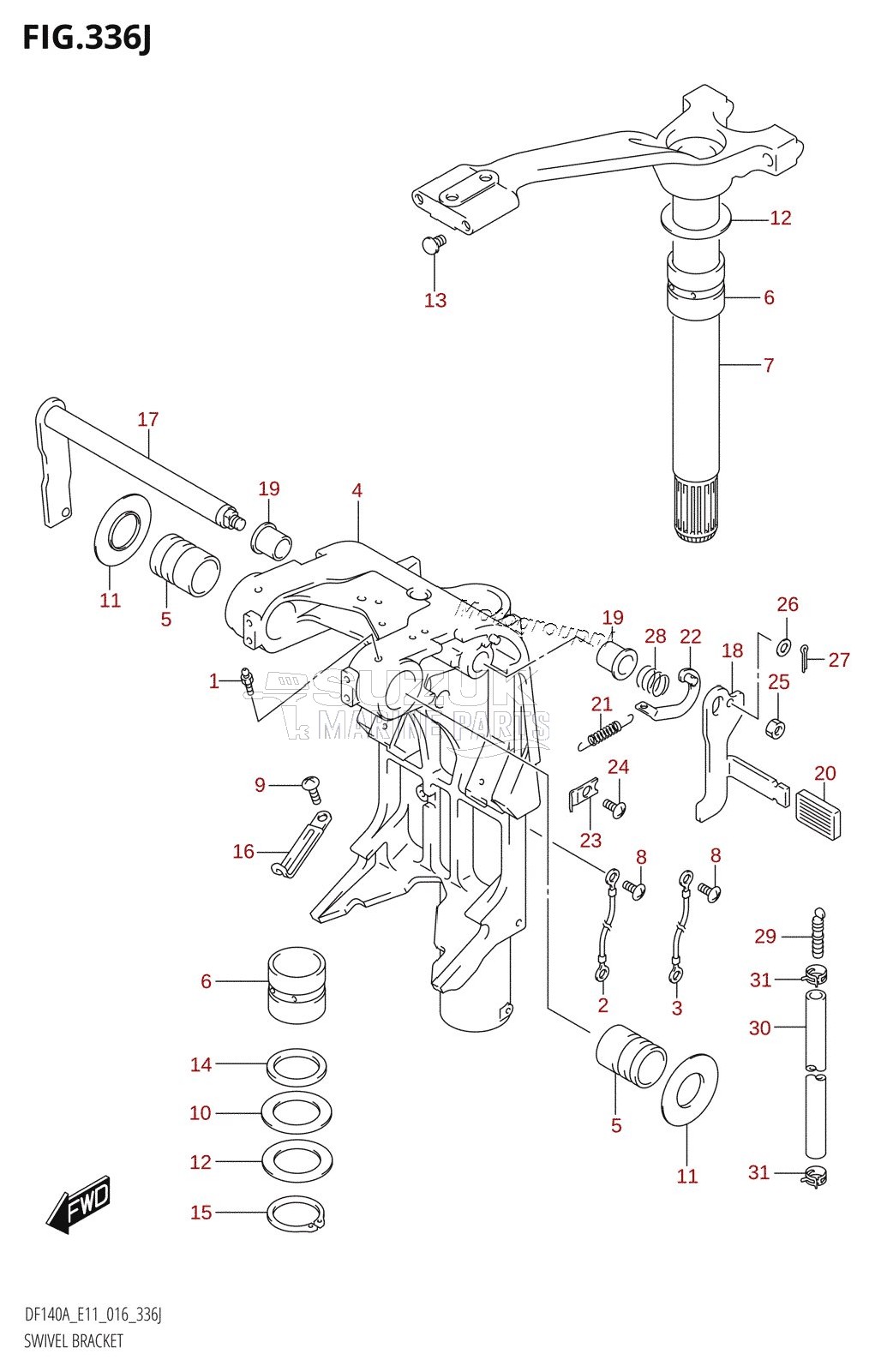 SWIVEL BRACKET (DF140AZ:E40)