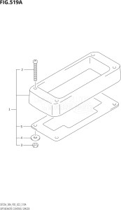 02504F-140001 (2021) 25hp P03-U.S.A (DF25A   DF25AT   DF25ATH   DT25K) DF25A drawing OPT:REMOTE CONTROL SPACER (DF25A,DF25ATH,DF30ATH)