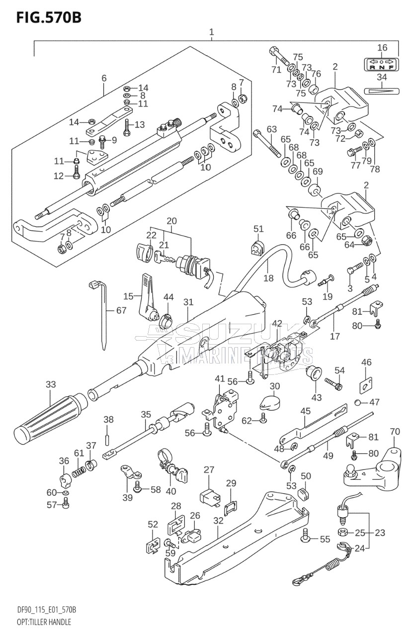 OPT:TILLER HANDLE (K4,K5,K6,K7,K8,K9,K10,011)