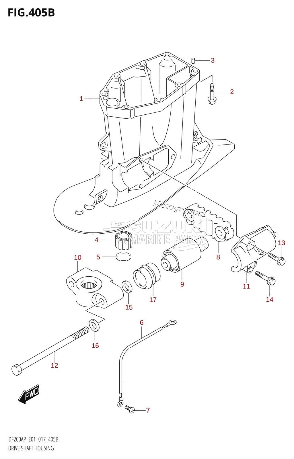 DRIVE SHAFT HOUSING (DF200AP:E40)