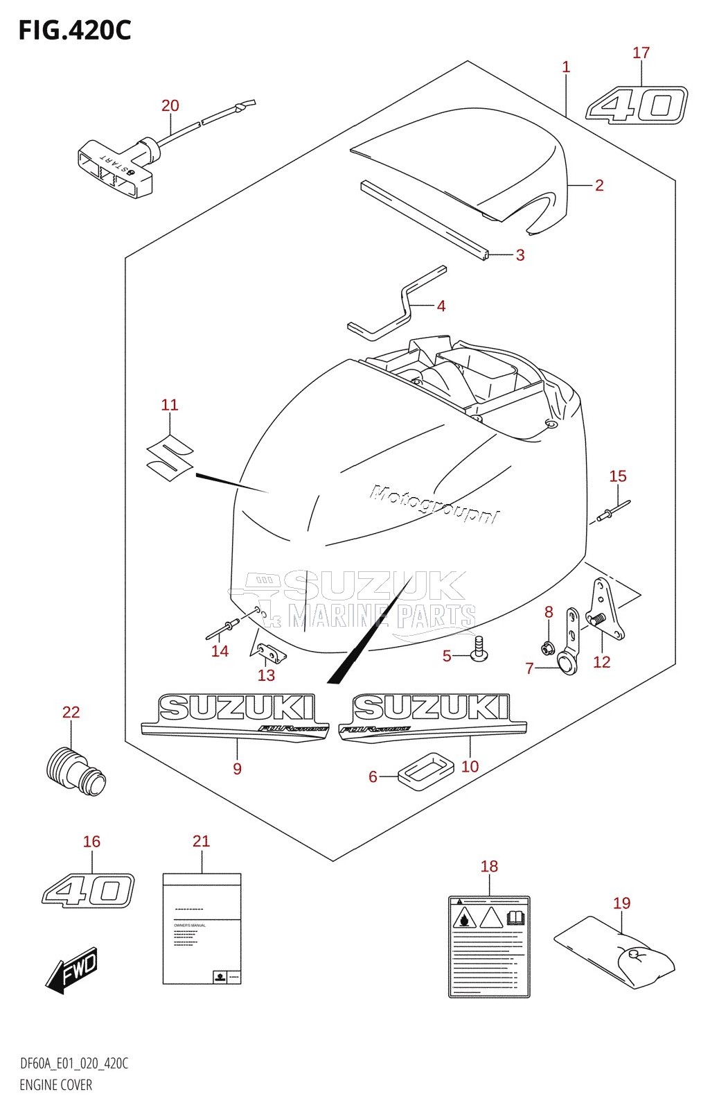 ENGINE COVER (DF40AST:E34,DF40ASVT)