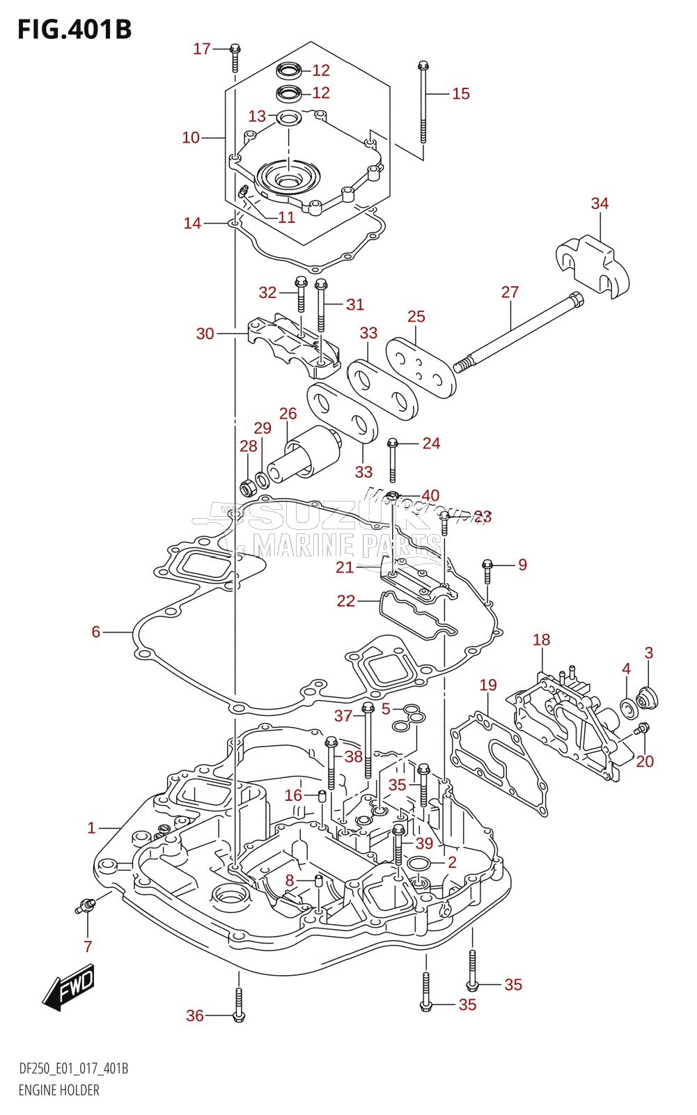 ENGINE HOLDER (DF200T:E40)