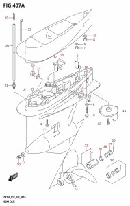 DF250 From 25003F-340001 (E11 E40)  2023 drawing GEAR CASE (DF200T)