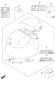 DF 90A drawing Engine Cover