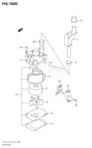 DF150Z From 15002Z-210001 (E03)  2012 drawing WATER PUMP (DF175Z:E03)