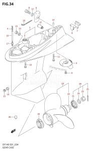 DF140 From 14001F-980001 (E01 E40)  2009 drawing GEAR CASE