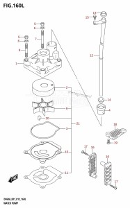 DF50A From 05003F-210001 (E01)  2012 drawing WATER PUMP (DF60ATH:E40)