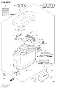 DF225T From 22503F-610001 (E01 E40)  2016 drawing ENGINE COVER (DF250T:E01,DF250Z:E01)