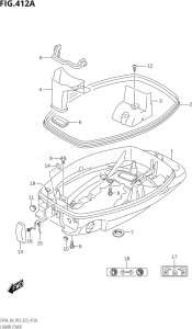 00603F-140001 (2021) 6hp P03-U.S.A (DF6A) DF6A drawing LOWER COVER (DF4A)