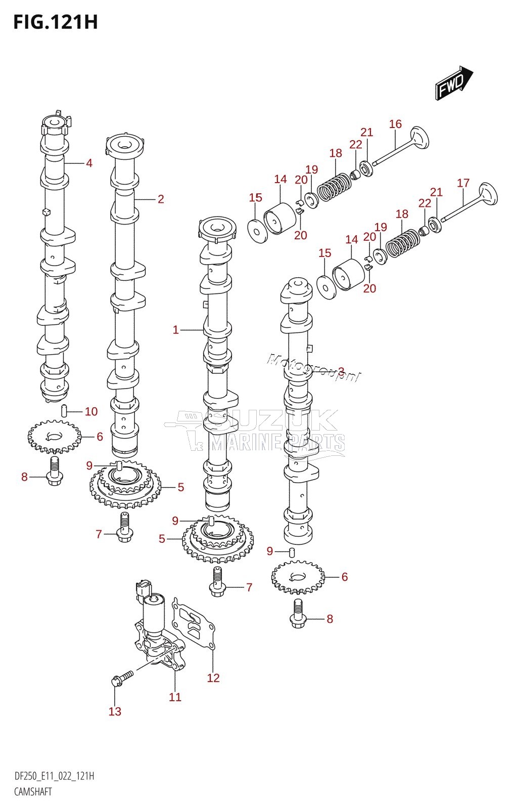 CAMSHAFT (DF250ST:022)