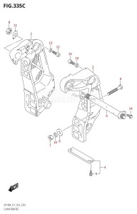 DF140AZ From 14003Z-610001 (E03)  2016 drawing CLAMP BRACKET (DF115AT:E40)