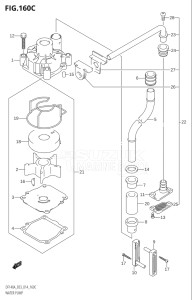 14003F-410001 (2014) 140hp E03-USA (DF140AT) DF140A drawing WATER PUMP (DF115AZ:E03)