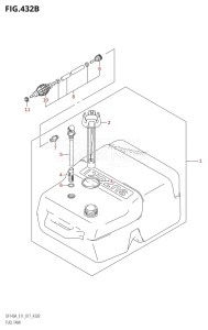 DF140AZ From 14003Z-710001 (E11 E40)  2017 drawing FUEL TANK (DF115AZ:E40)