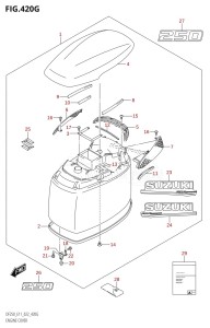 DF250Z From 25003Z-240001 (E11 E40)  2022 drawing ENGINE COVER ((DF250T,DF250Z):020)