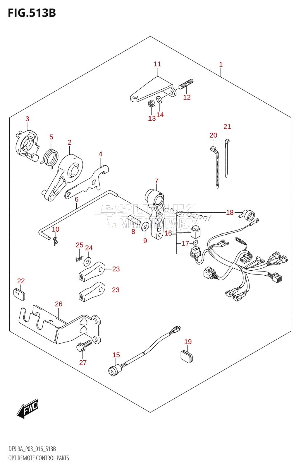 OPT:REMOTE CONTROL PARTS (DF9.9A:P03)