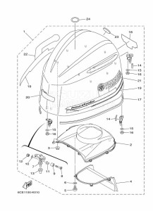 F250DETU drawing FAIRING-UPPER