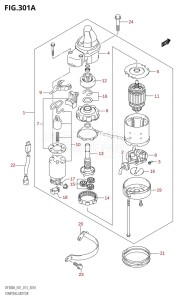 DF250A From 25003P-310001 (E01 E40)  2013 drawing STARTING MOTOR