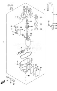 DF 115A drawing Fuel Vapor Separator