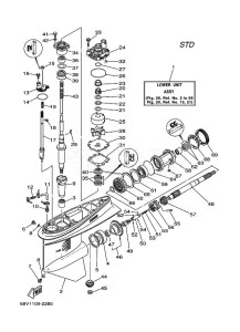 F115AETL drawing PROPELLER-HOUSING-AND-TRANSMISSION-1