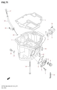 08002F-310001 (2013) 80hp E40-Costa Rica (DF80A) DF80A drawing OIL PAN