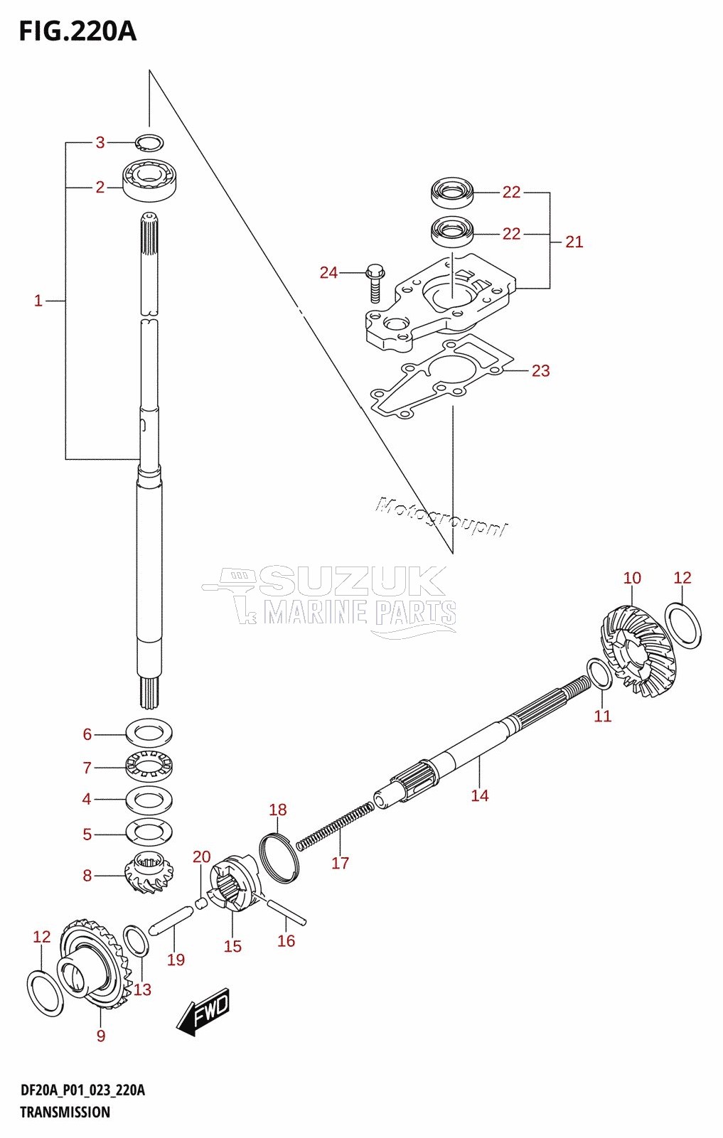 TRANSMISSION (DF9.9B,DF9.9BR,DF15A,DF15AR,DF20A,DF20AR)