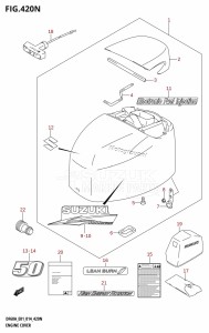 DF40A From 04003F-410001 (E01)  2014 drawing ENGINE COVER (DF50AVT:E01)